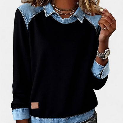 Women's Collared Long Sleeve Sweater