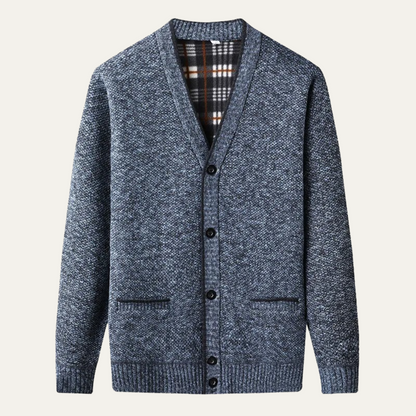 Men's Knit Button Up Cardigan Warm Layer - Fashinoza