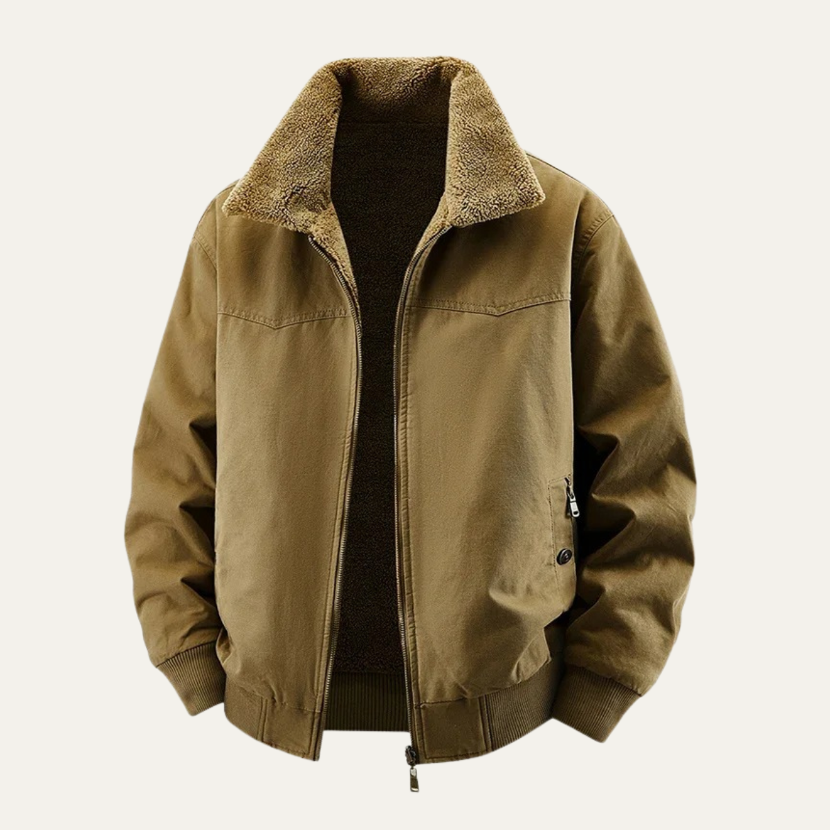 Men's Reversible Bomber Jacket Fleece Lined - Fashinoza