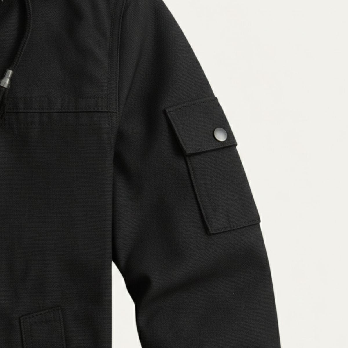 Men's Modern Parka Jacket Waterproof Hooded Black