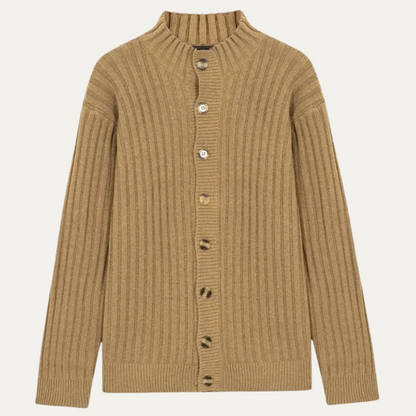 Men's Warm Knit Crew Neck Cardigan - Fashinoza