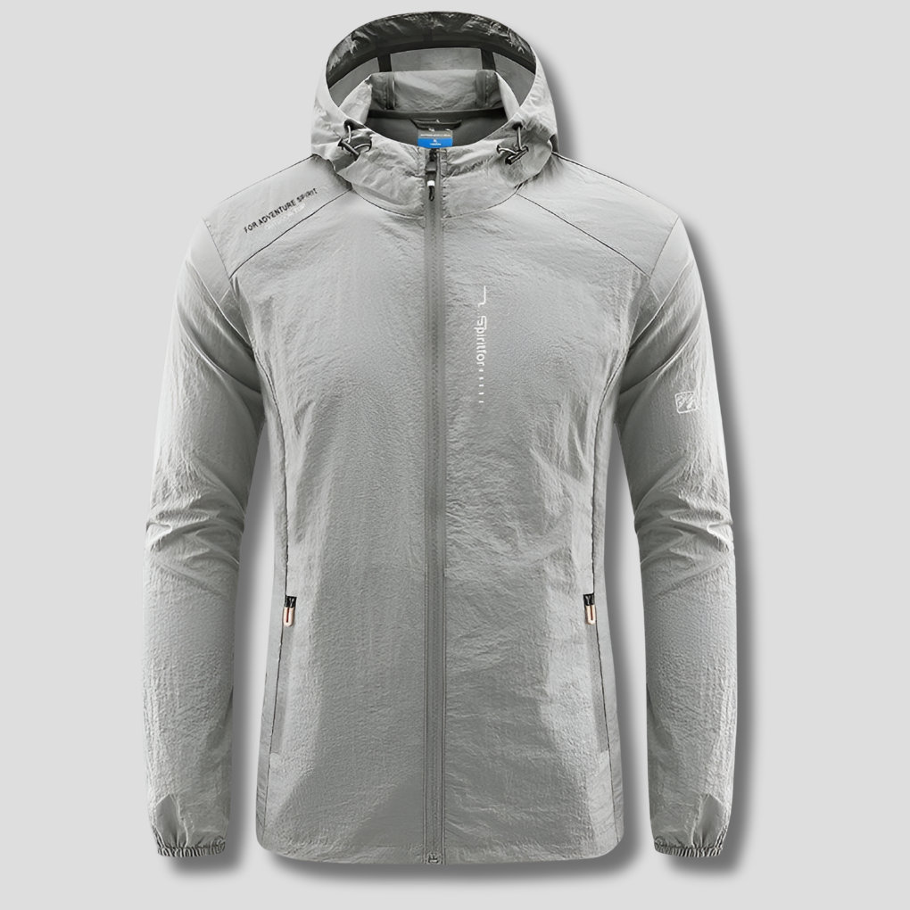 Men's Hooded Summer Jacket Windproof Water Resistant