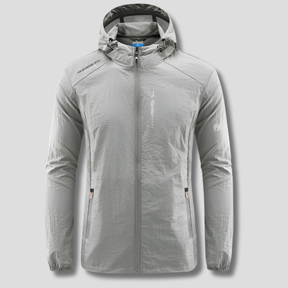 Men's Hooded Summer Jacket Windproof Water Resistant