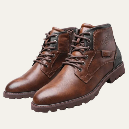 Stanhope Men's Ankle Biker Boots Durable Leather - Fashinoza