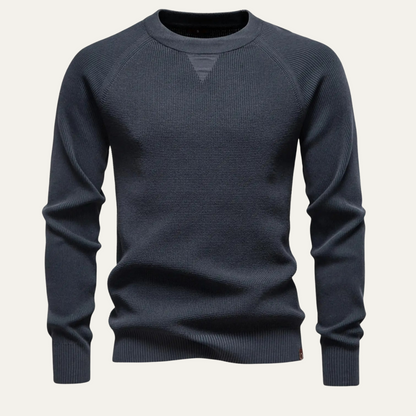 Men's Slim Fit Soft Knit Sweater Red - Fashinoza