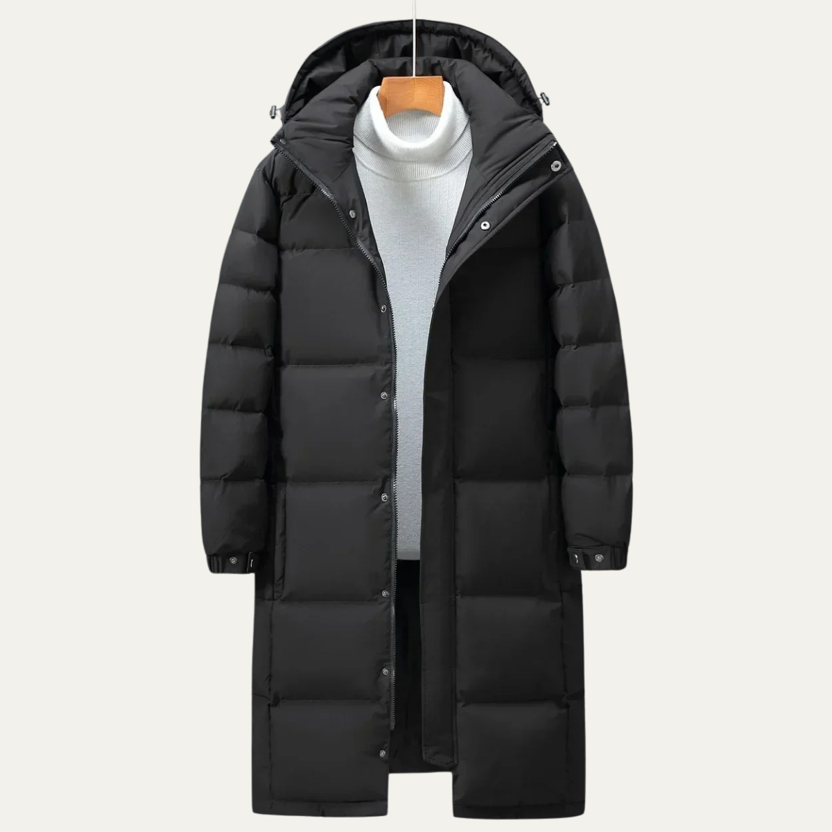 Men's Hooded Puffer Coat Black