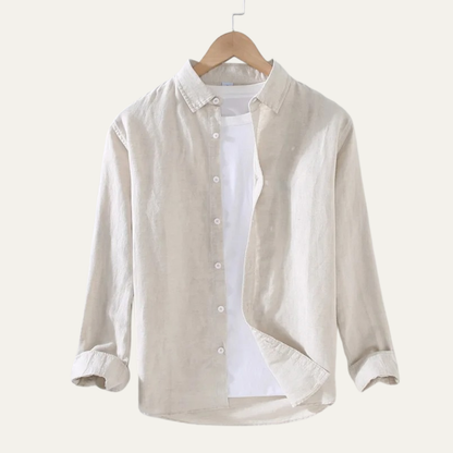 Men's Linen Cotton Summer Shirt - Fashinoza