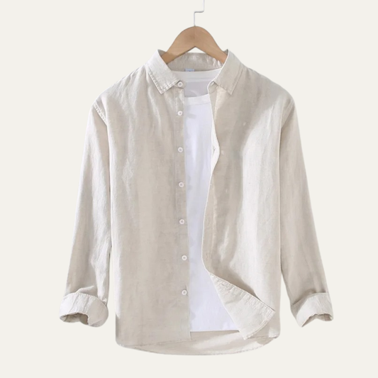 Men's Linen Cotton Summer Shirt - Fashinoza