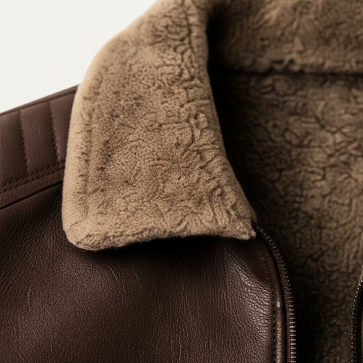 Men's Leather Jacket Fleece Lined Winter Black