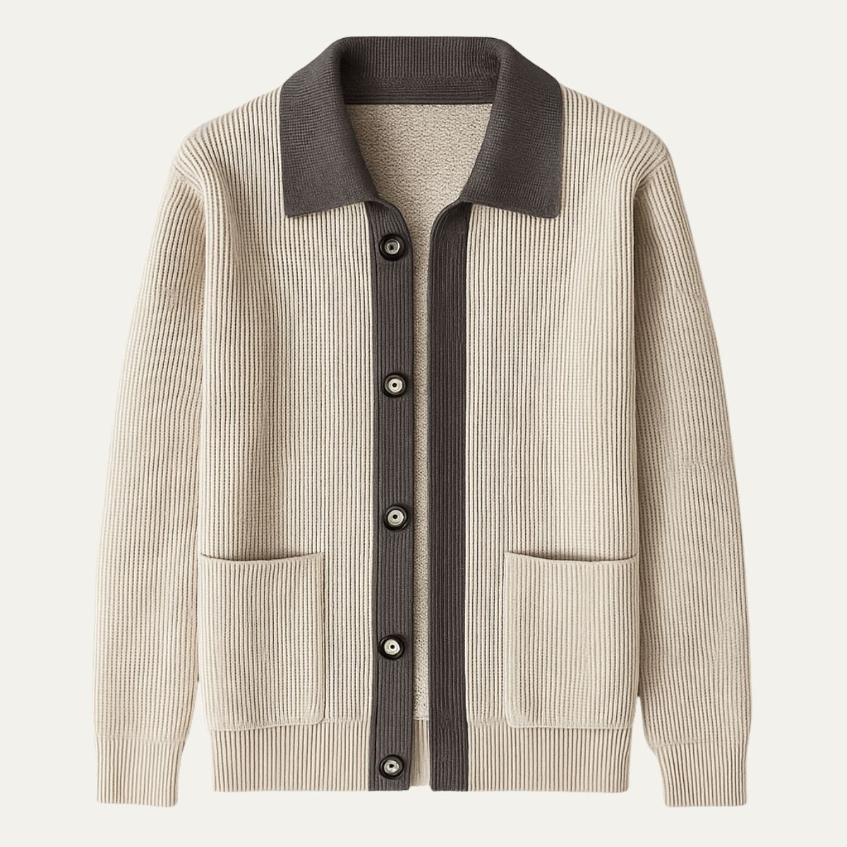 Men's Wool Cardigan with Pockets