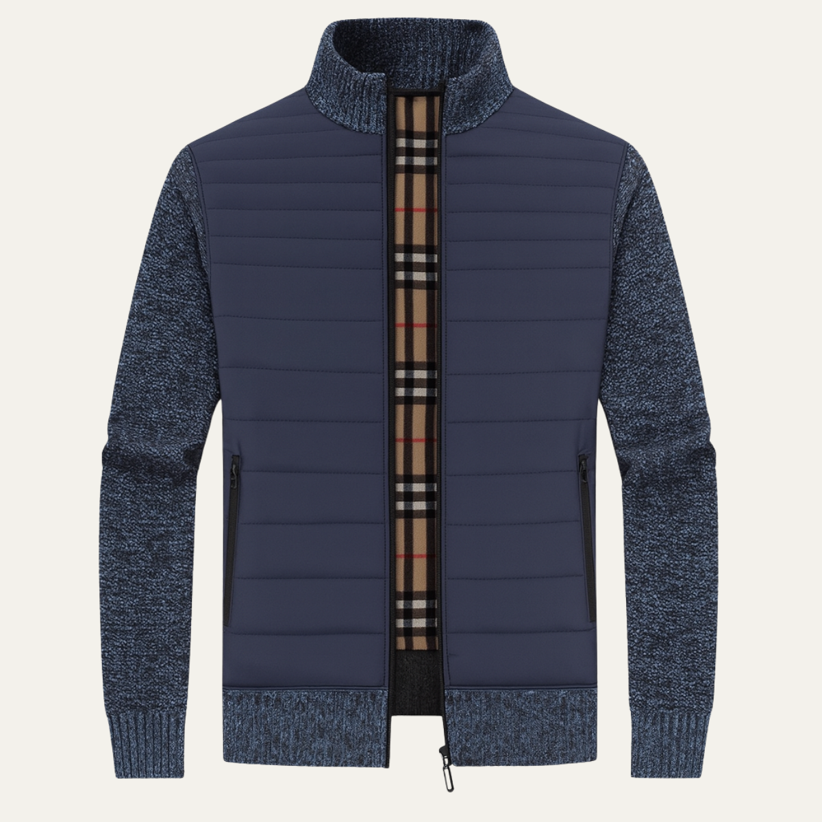 Men's Padded Stand Collar Winter Jacket - Fashinoza