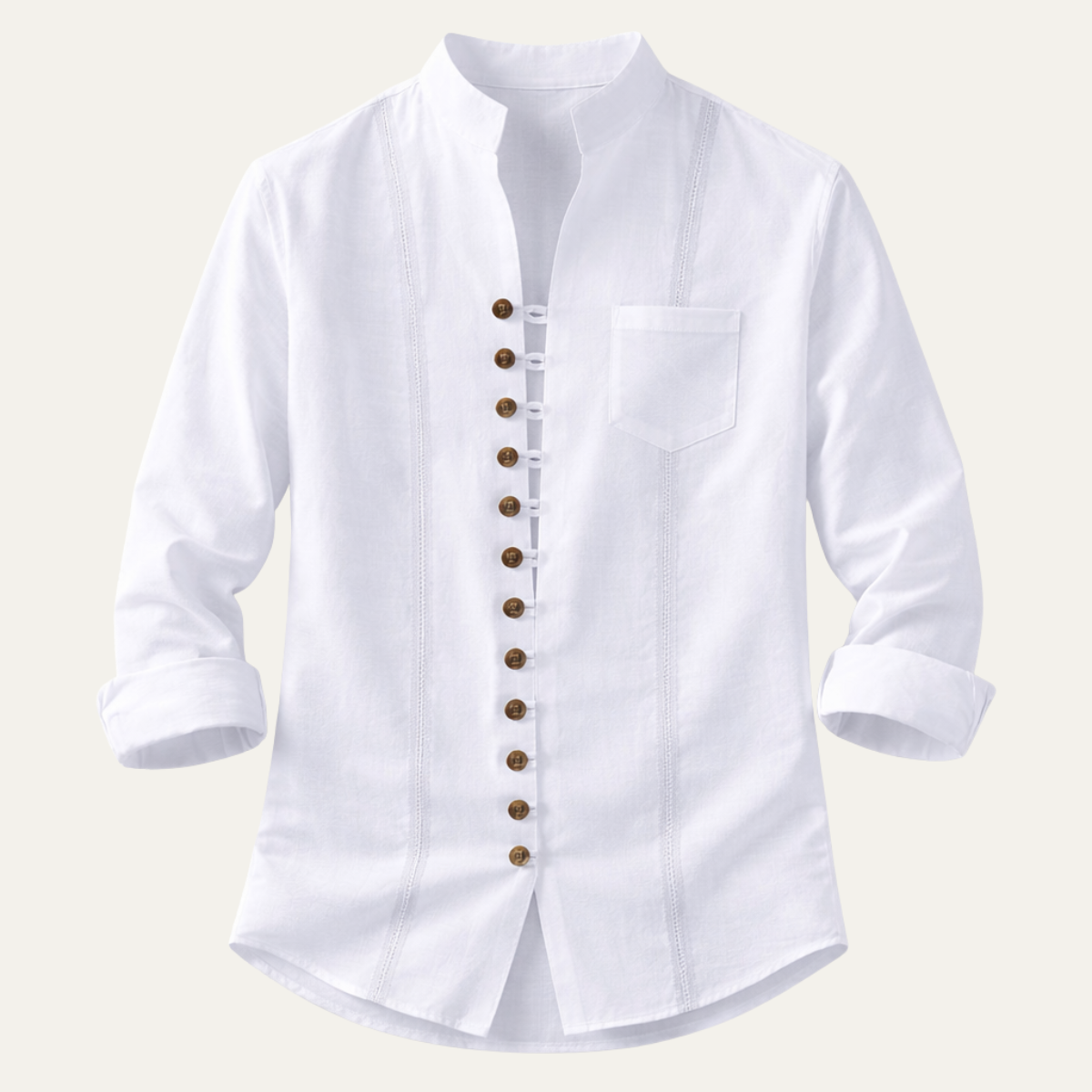 Men's Retro Casual Shirt Multi Button Summer - Fashinoza