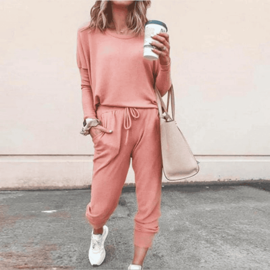 Women's Relaxed Jogger Lounge Set - Fashinoza