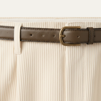 Men's Formal Pleated Straight Leg Pants High Waist