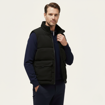Penzance Men's Quilted Corduroy Gilet Lightweight