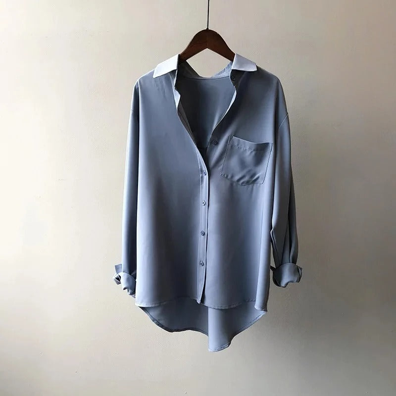 Women's Satin Office Shirt - 
Fashinoza