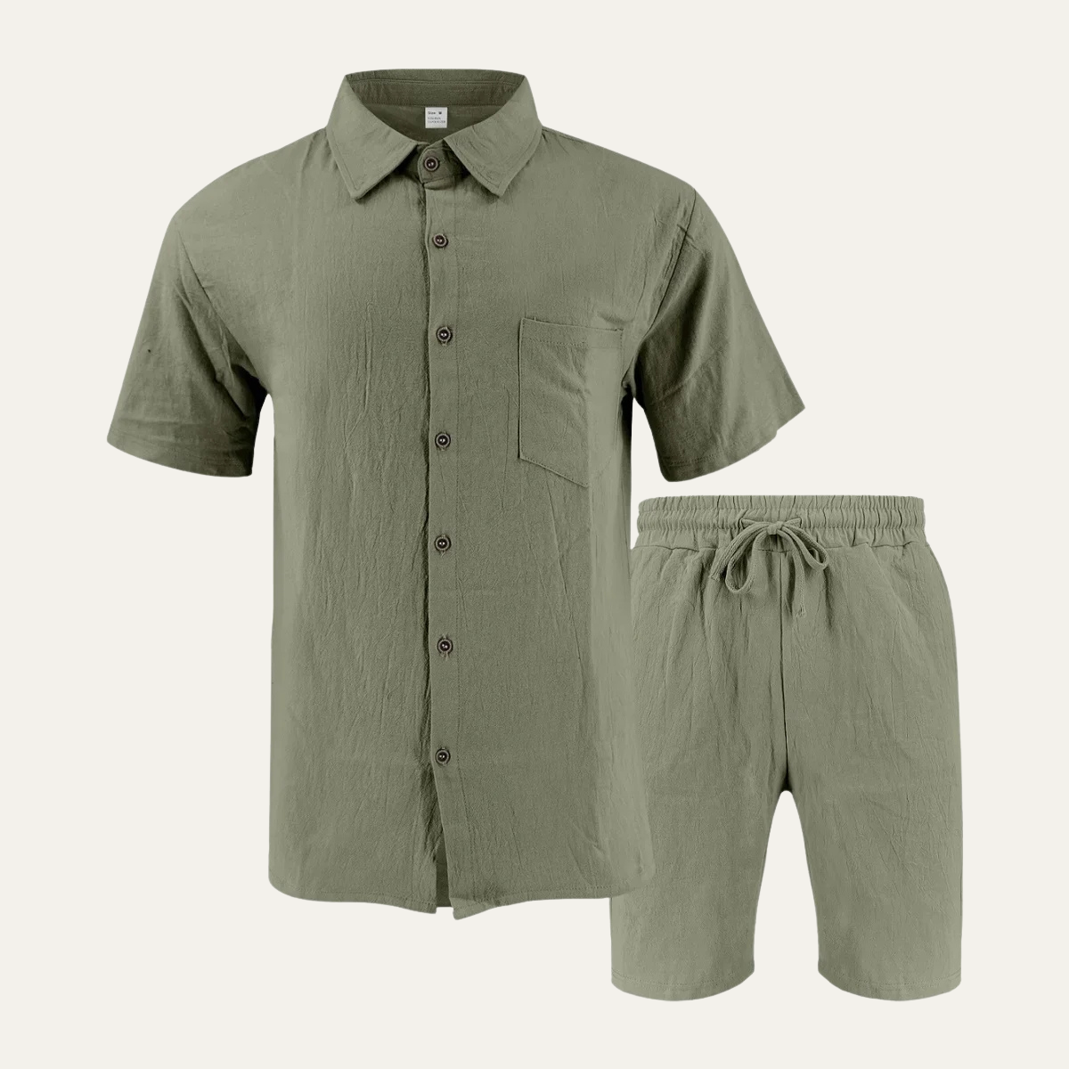 Men's Retro Beach Shirt And Shorts Set - Fashinoza