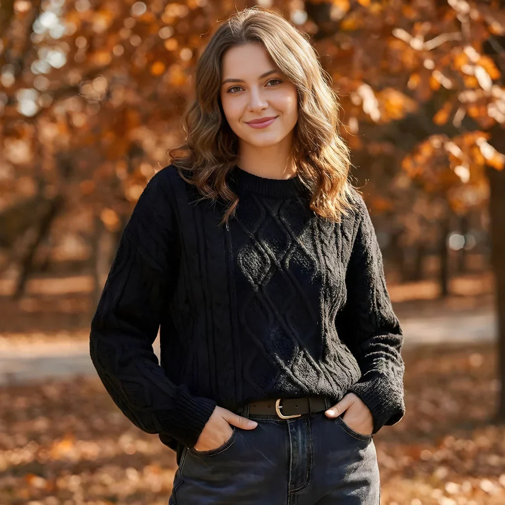 Women's Vintage Crewneck Sweater - Fashinoza