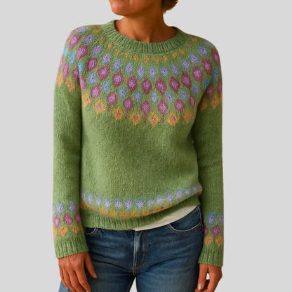 Women's Wool Sweater Printed - Fashinoza