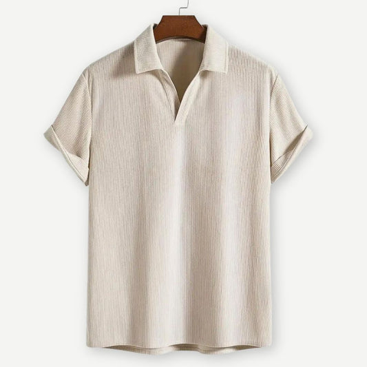 Men's Polo Shirt Ribbed Collar Cotton - 
Fashinoza