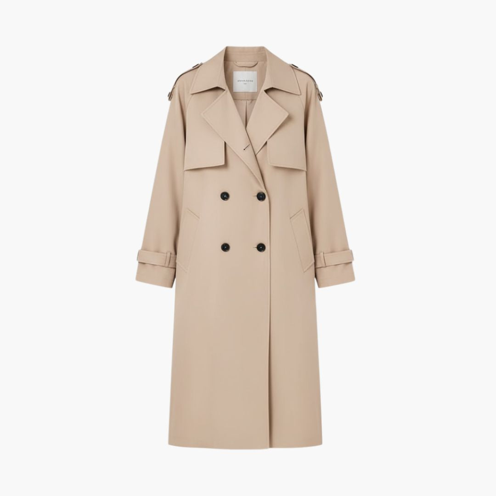 Women's Trench Coat Button Front Waterproof - Fashinoza