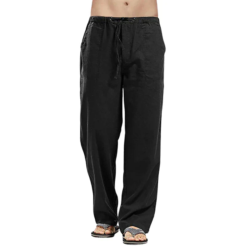 Men's Linen Pants Breathable Oversized Fit