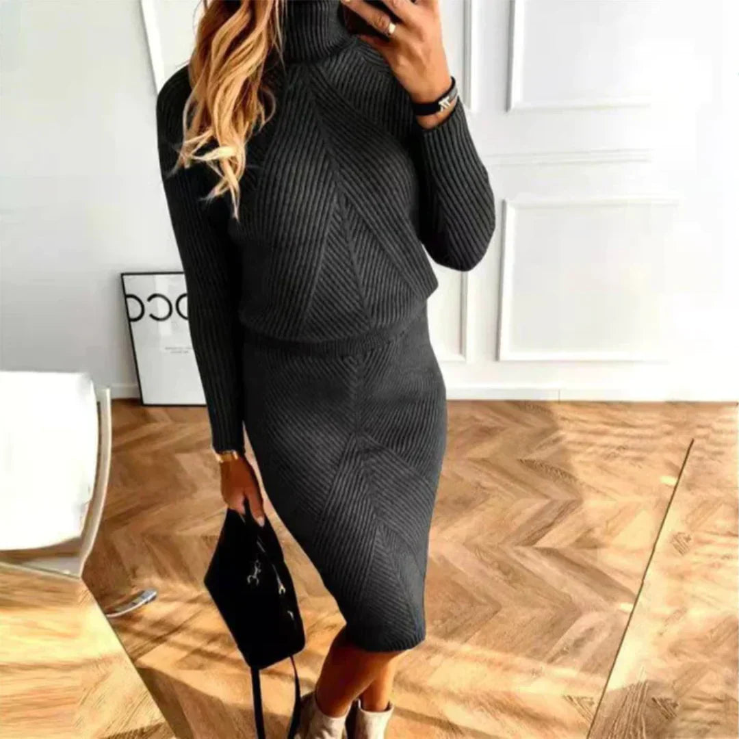Women's Knit Pullover Dress Cozy Warm - Fashinoza