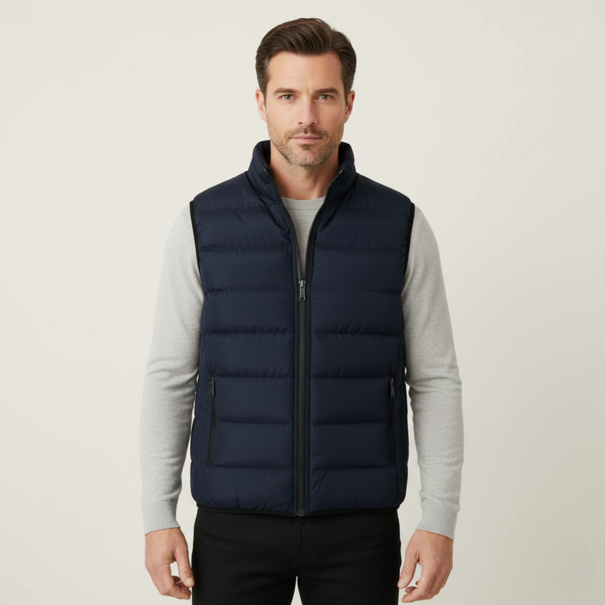 Men's Puffer Vest Quilted Black