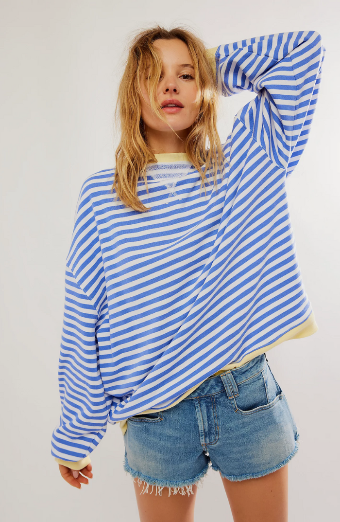 Alana | Women Spring Striped Crewneck Sweater