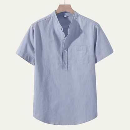 Men's Cotton Linen Shirt Breathable - Fashinoza