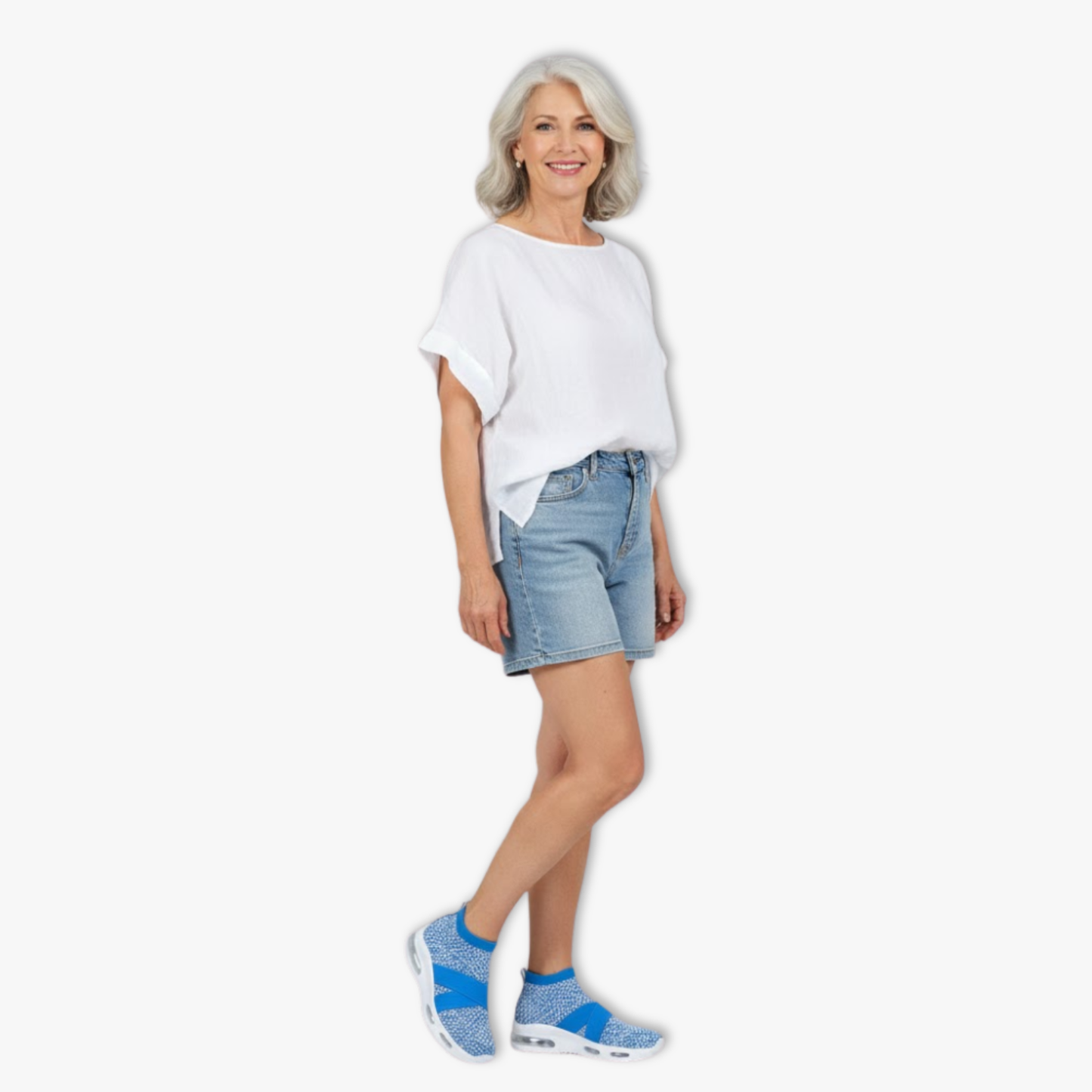 Women's Fly Knit Slip-On Sneakers with Air Cushion Sole