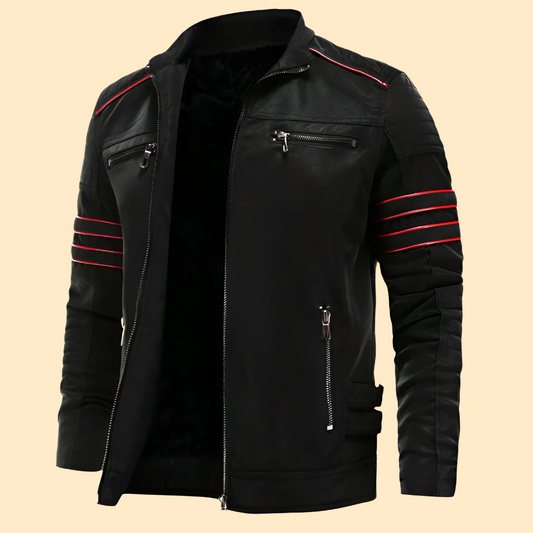 Men's Leather Jacket Luxe Style - Fashinoza