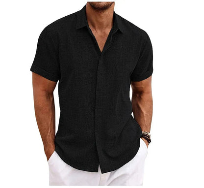 Men's Cotton Linen Shirt - Fashinoza