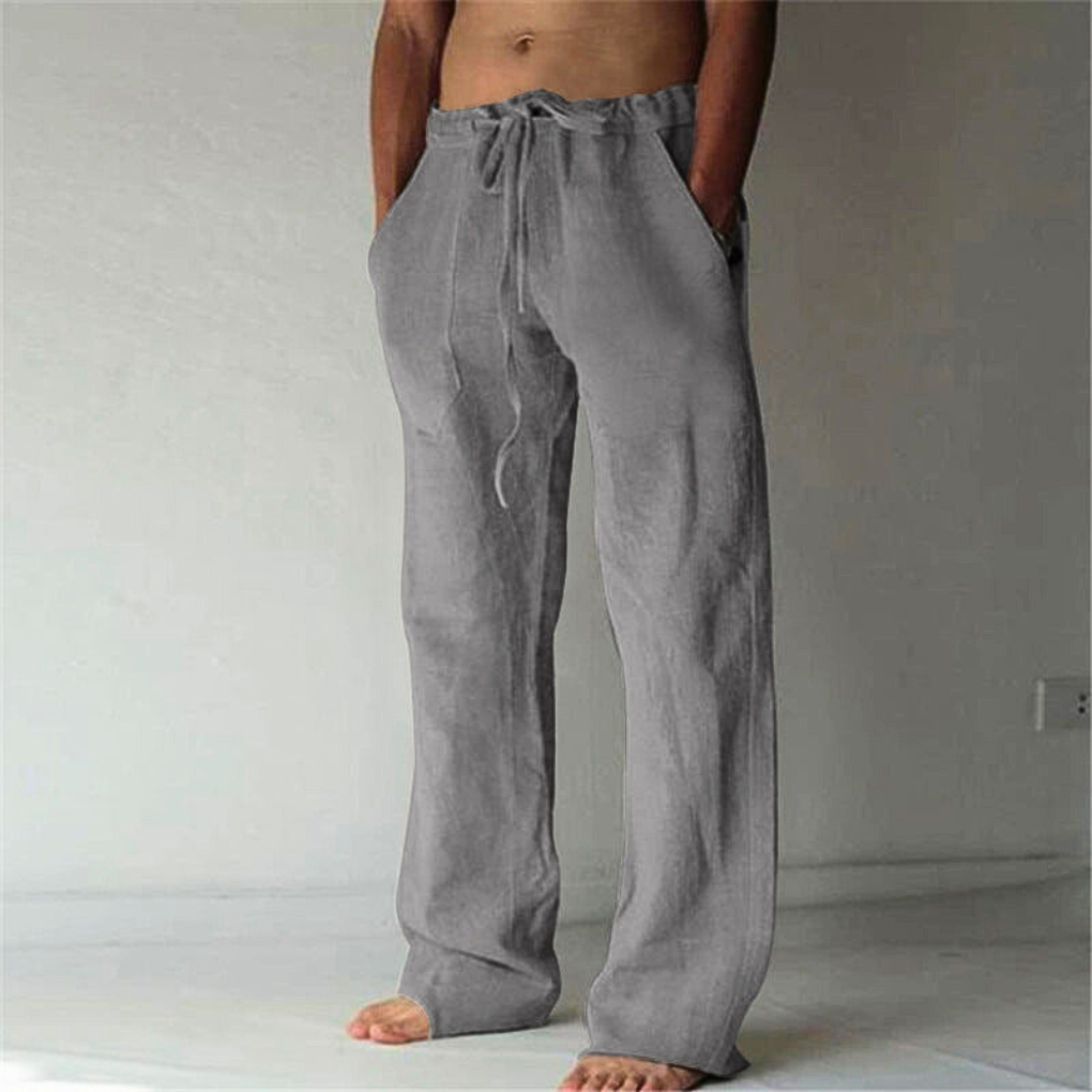 Women's High Waist Casual Pants with Drawstring - Fashinoza