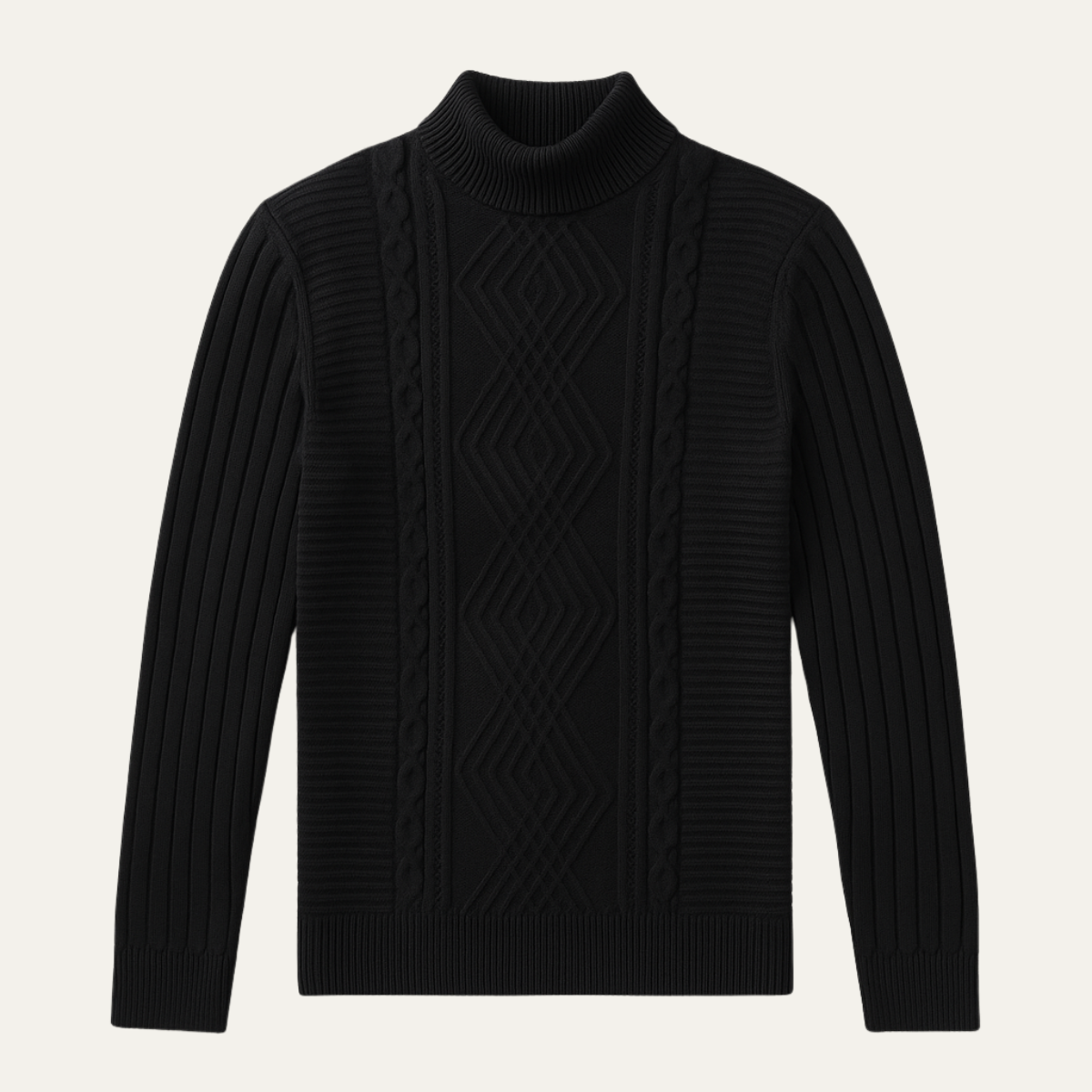 Men's Slim Fit Knitted Sweater Mock Neck - Fashinoza
