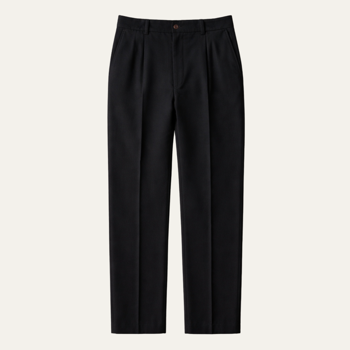 Men's Black Pleated Wide Leg Dress Pants - Fashinoza