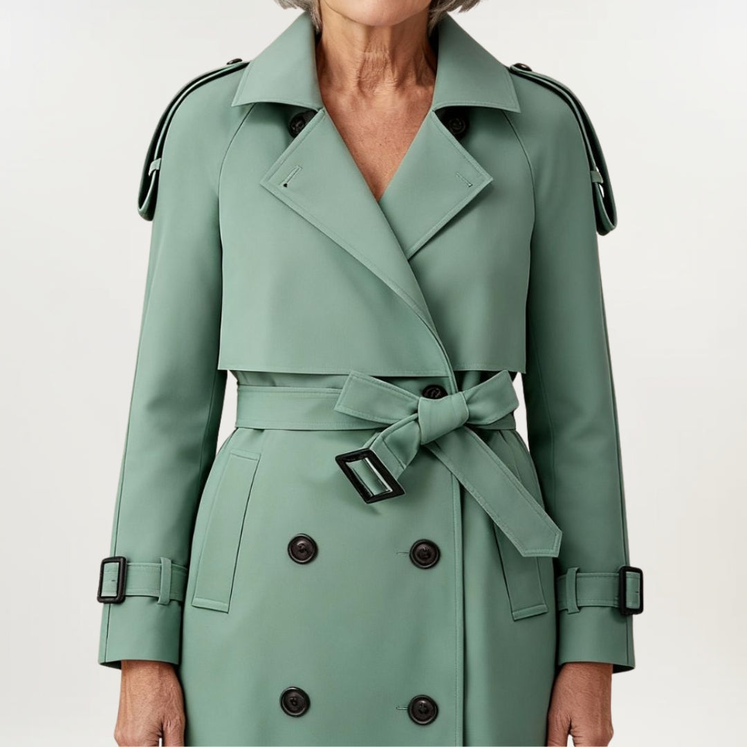 Women's Double Breasted Belted Trench Coat