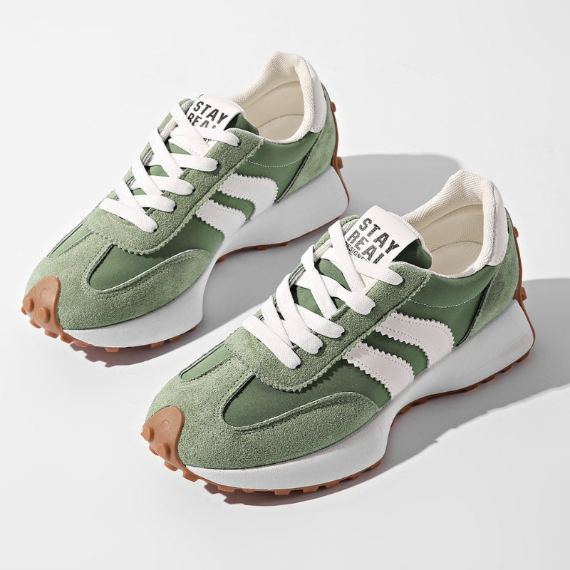 Women's Platform Lace-Up Sneakers Comfortable - 
Fashinoza