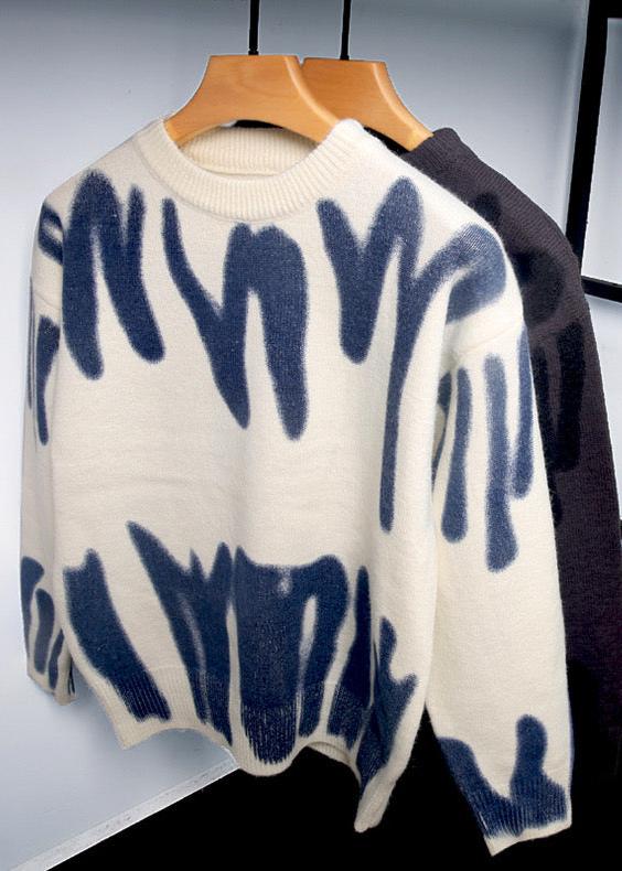 Abstract Pattern Knit Sweater