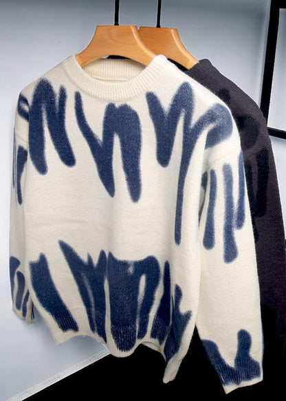 Abstract Pattern Knit Sweater