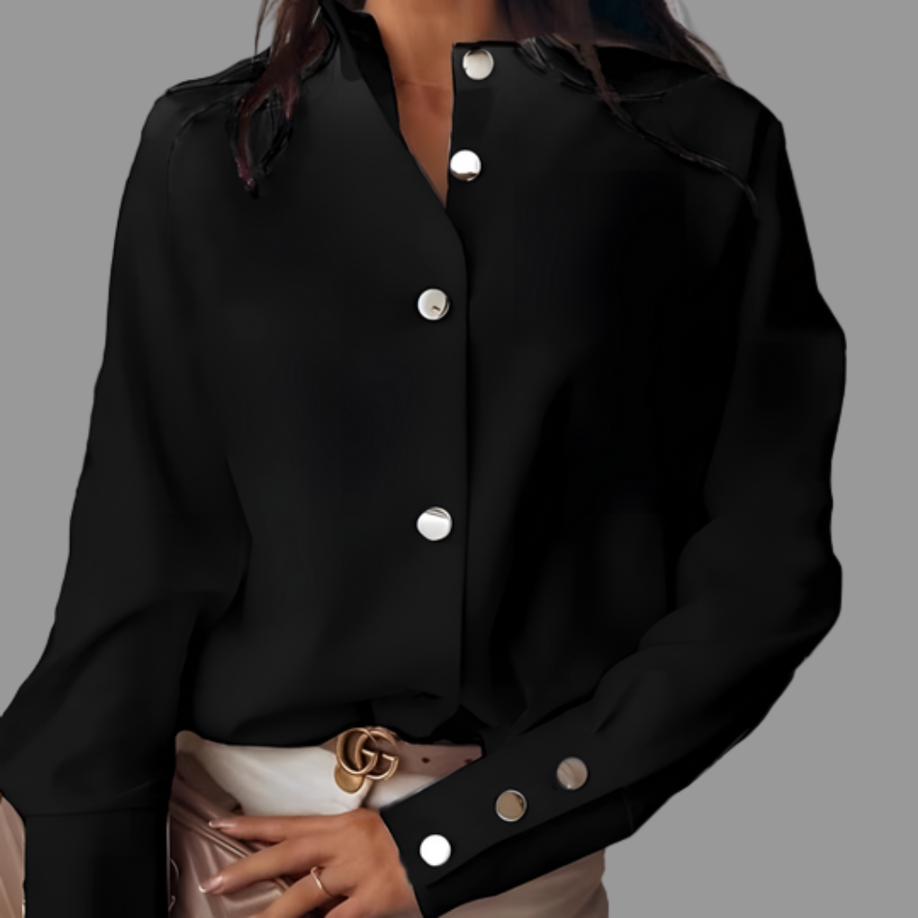 Women's Puffer Shirt Button Down Casual - Fashinoza