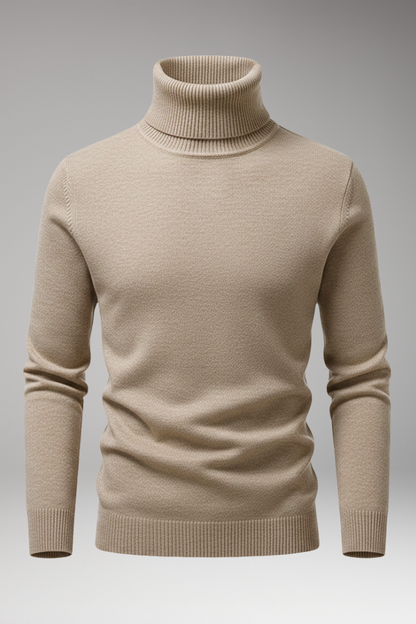 Men's High Neck Knitted Sweater - 
Fashinoza