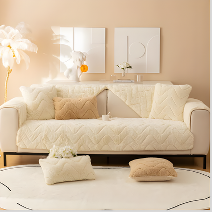 Faux Fur Sectional Sofa Slipcover