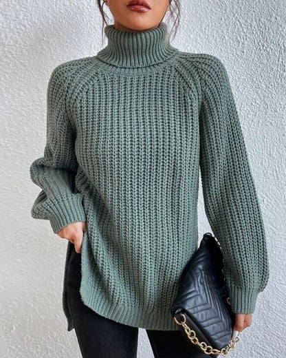 Women's Relaxed Fit Knit Turtleneck Sweater