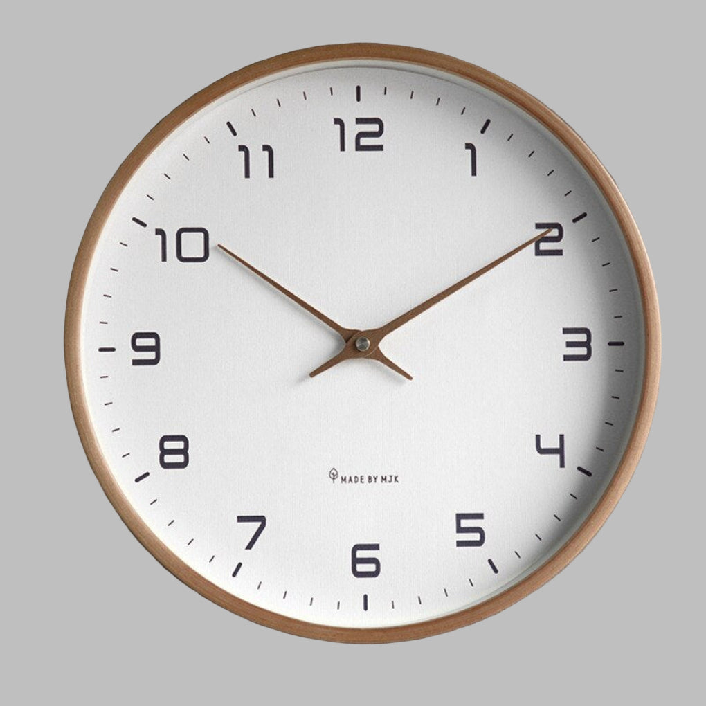 Wooden Wall Clock Scandinavian Style - Fashinoza