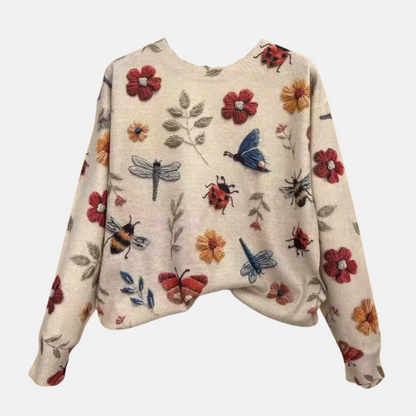 Women's 3D Flower Knit Sweater - Fashinoza