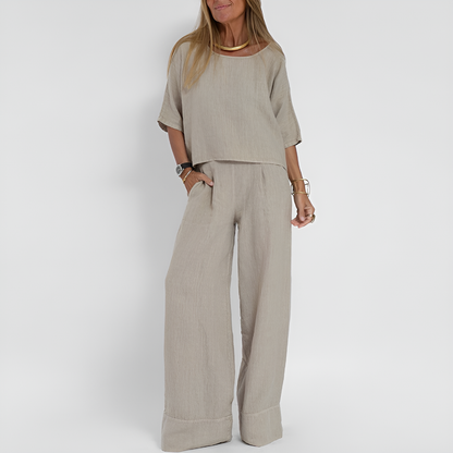 Women's 2 Piece Relaxed Fit Set - Fashinoza
