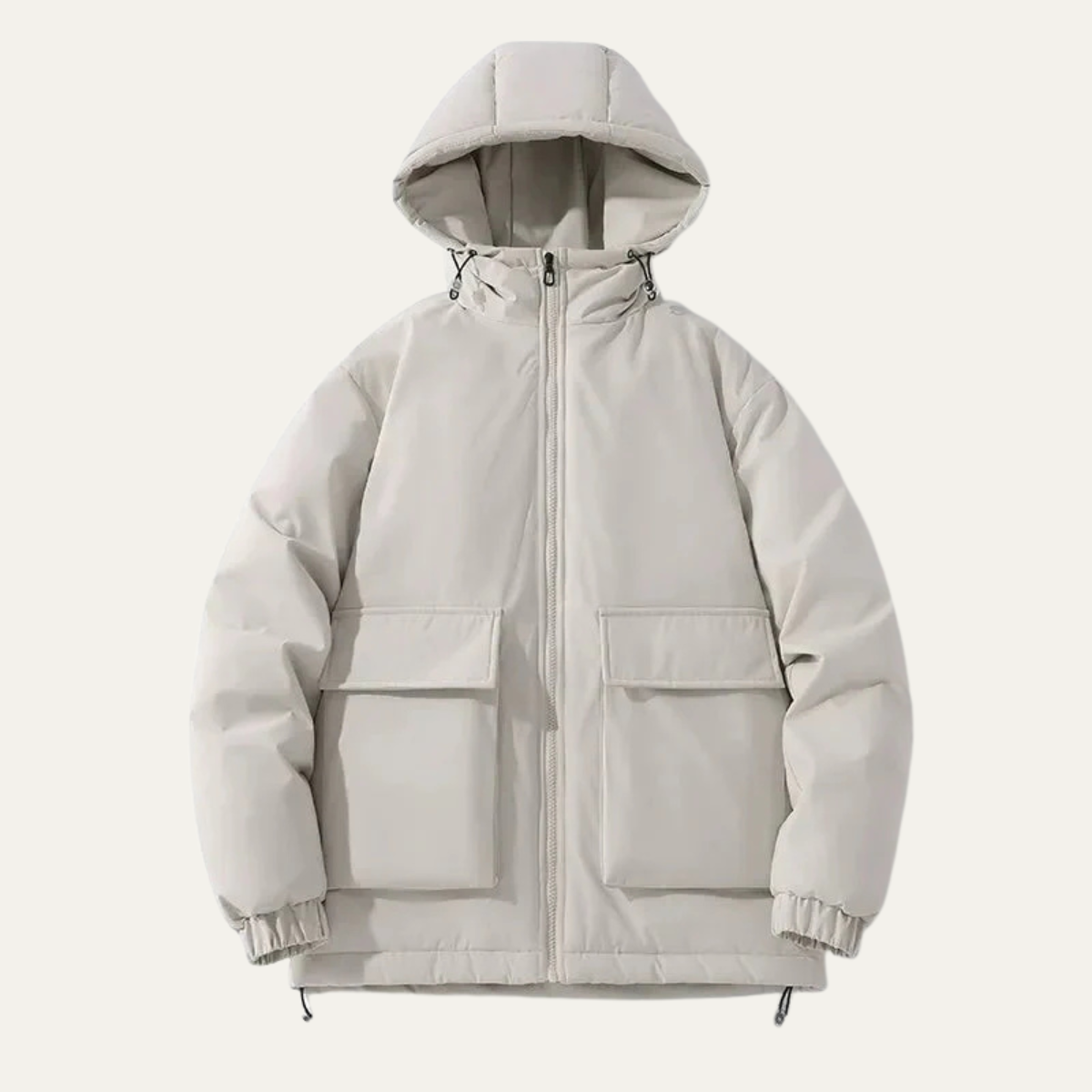 Men's Padded Puffer Jacket With Hood Warm Winter - Fashinoza