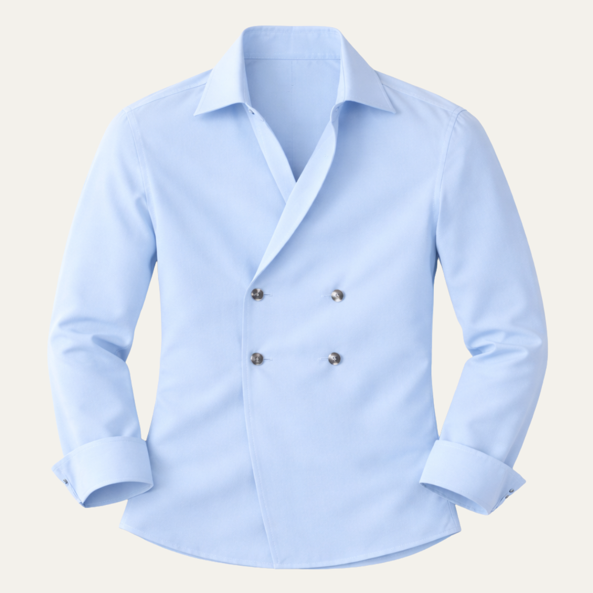 Montpellier Men's Slim Fit Double Breasted Dress Shirt - Fashinoza
