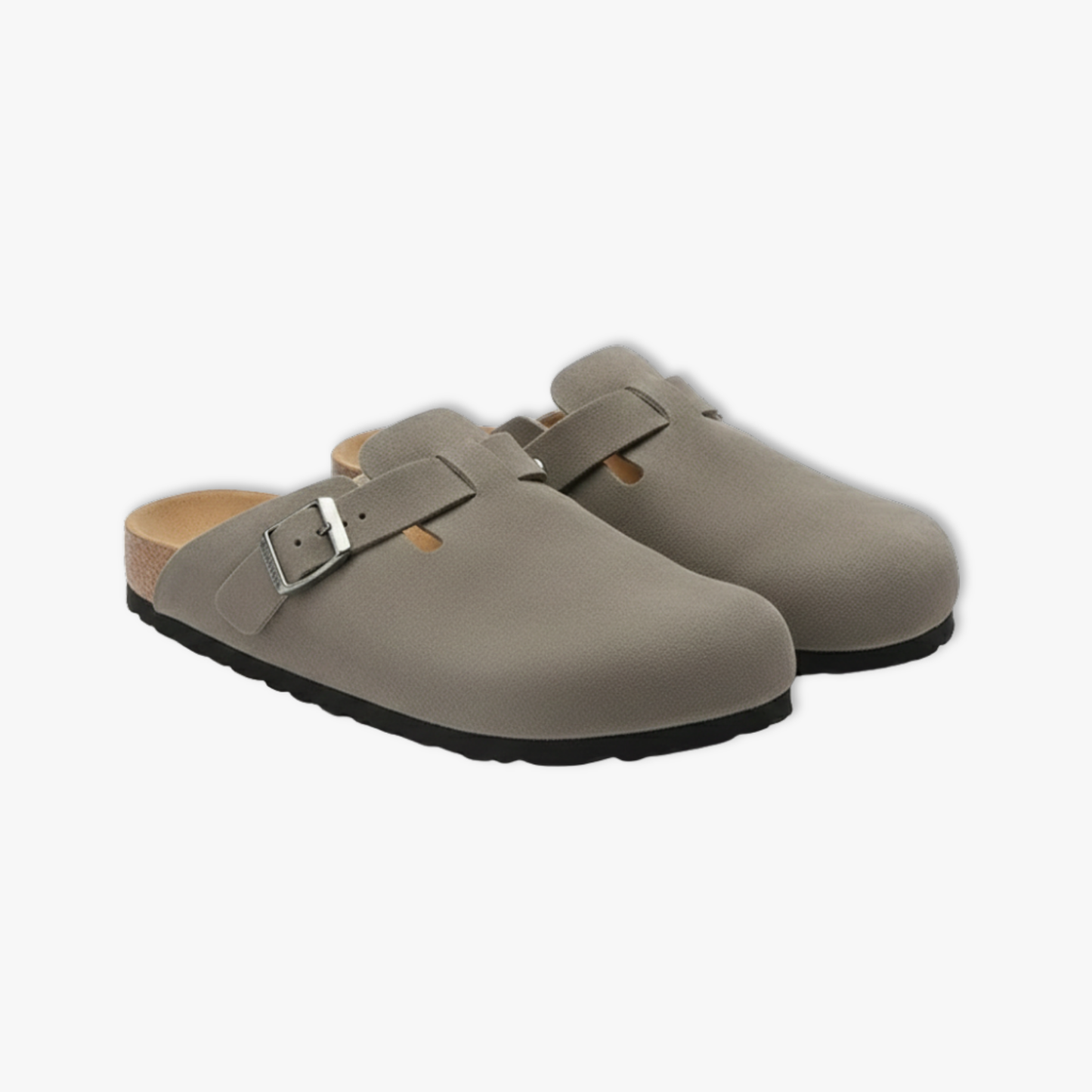 Women's Fashion Cork Suede Mules Slippers